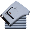 Pantalones de vestir formales elásticos ICPANS para hombre, pantalones rectos clásicos de verano para hombre, pantalones delanteros planos relajados de libertad Total