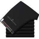 Pantalones de vestir formales elásticos ICPANS para hombre, pantalones rectos clásicos de verano para hombre, pantalones delanteros planos relajados de libertad Total