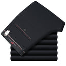 Pantalones de vestir formales elásticos ICPANS para hombre, pantalones rectos clásicos de verano para hombre, pantalones delanteros planos relajados de libertad Total