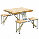 Outdoor-Klapptisch Stuhl Camping Aluminiumlegierung Picknick wasserdicht langlebig Klapptisch Schreibtisch für 85,5 x 67 x 72,5 cm