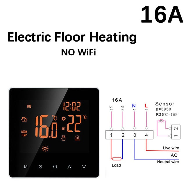 Tuya WiFi Smart Thermostat LCD Display Touchscreen für Elektrische Fußbodenheizung Wasser/Gas Boiler Temperatur Fernbedienung