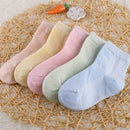 5 Paare / Los Kinder Baumwollsocken Junge Mädchen Baby Kleinkind Ultradünne Mode Atmungsaktive Feste Netzsocken Für Sommer 1-12T Teenager Kinder