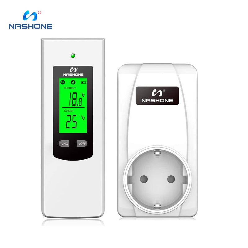 Termostato controlador de temperatura Nashone para suelo, termostato de calefacción de habitación, enchufe de 220V, termostato inalámbrico de la UE, caldera de Gas