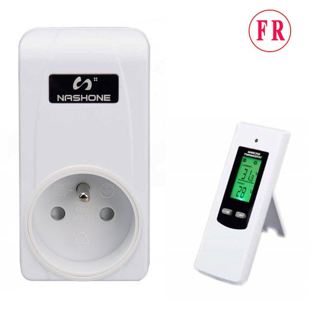 Nashone Temperaturregler Thermostat für Fußboden Tan Raumheizung Thermostat 220V Steckdose EU Wireless Thermostat Gasboiler