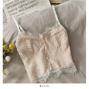 Camis Für Frauen Camisole Neue Sexy Weibliche Crop Tops Spitze Backless Tank Top Frau Nette Weste Elegante Französisch Chic Kleidung