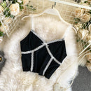 Camis Für Frauen Camisole Neue Sexy Weibliche Crop Tops Spitze Backless Tank Top Frau Nette Weste Elegante Französisch Chic Kleidung