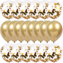 20 stücke Gold Konfetti Luftballons Set Metallic Chrom ballon Geburtstagsfeier Hochzeit Dekoration Jubiläum Globos Baby Shower Ballon