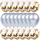20 stücke Gold Konfetti Luftballons Set Metallic Chrom ballon Geburtstagsfeier Hochzeit Dekoration Jubiläum Globos Baby Shower Ballon