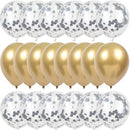 20 stücke Gold Konfetti Luftballons Set Metallic Chrom ballon Geburtstagsfeier Hochzeit Dekoration Jubiläum Globos Baby Shower Ballon