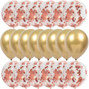 20 stücke Gold Konfetti Luftballons Set Metallic Chrom ballon Geburtstagsfeier Hochzeit Dekoration Jubiläum Globos Baby Shower Ballon