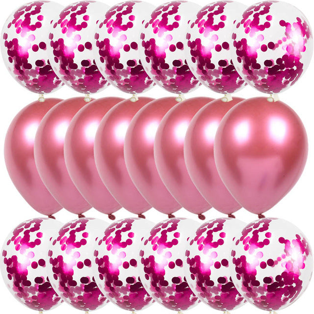 20 stücke Gold Konfetti Luftballons Set Metallic Chrom ballon Geburtstagsfeier Hochzeit Dekoration Jubiläum Globos Baby Shower Ballon