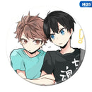 Anime High Kyuu!! Emaille-Pin Volleyball Boy Cos Tsukishima Firefly Sun Xiang XCosplay Bedge Cartoon Taschen Abzeichen Button Brosche