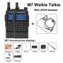 Zastone M7 Dualband 5 W Walkie Talkie 136-174 400-480 MHz 250 Kanäle 2600 mAh Akku HF-Transceiver Amateurfunk