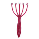 Masajeador de cabeza superventas Bola de cinco dedos Masajeador de plástico para el cuero cabelludo Aliviar la presión Masajeador de picazón para la piel de la cabeza