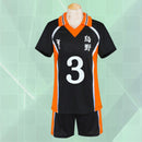 Anime Haikyuu Cosplay disfraz Karasuno escuela secundaria voleibol Club Hinata Shyouyou Kageyama Tobio ropa deportiva Jerseys uniforme
