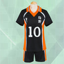 Anime Haikyuu Cosplay disfraz Karasuno escuela secundaria voleibol Club Hinata Shyouyou Kageyama Tobio ropa deportiva Jerseys uniforme