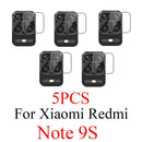 5 Stück für Xiaomi Redmi Note 9 Pro 9S 10 Pro 9 9T 5G 9c NFC 8t 9a 8 Kameraobjektivschutz Gehärtetes Glas Rückseite Redme 8a Glas