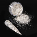 Holographics Powder Nail Glitter Laser Silver Pink Glitter Chrome Nail Powder Shimmer Gel Polish Flakes for Pigment Dust