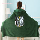 Anime Attack on Titan Blanket Cloak Shingeki No Kyojin Survey Corps Cloak Cape Flanell Cosplay Hoodie mit echten Fotos