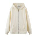 Sudaderas con capucha gruesas de gran tamaño para niñas, moda de primavera 2021, ropa de calle para mujeres, trajes de lana, sudaderas holgadas para novio Y2K, sudaderas con capucha Unisex para mujeres elegantes