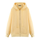 Sudaderas con capucha gruesas de gran tamaño para niñas, moda de primavera 2021, ropa de calle para mujeres, trajes de lana, sudaderas holgadas para novio Y2K, sudaderas con capucha Unisex para mujeres elegantes