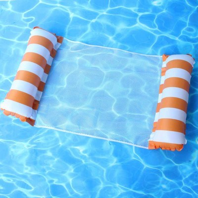 Floating Water Hammock Float Lounger Floating Toys Inflatable Floating Bed Chair Swimming Pool Foldable Inflatable Hammock Bed