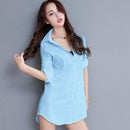 My NewIn 4XL 5XL Plus Size Damen Bluse Shirt Langarm Weiß Solide Lose Lange Version Casual Top