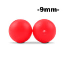 LOFCA 9mm 100 Uds cuentas de dentición de silicona mordedor collar de lactancia para bebé Clip para chupete cuidado bucal libre de BPA grado alimenticio colorido