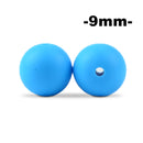 LOFCA 9mm 100 Uds cuentas de dentición de silicona mordedor collar de lactancia para bebé Clip para chupete cuidado bucal libre de BPA grado alimenticio colorido