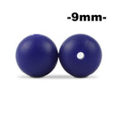 LOFCA 9mm 100 Uds cuentas de dentición de silicona mordedor collar de lactancia para bebé Clip para chupete cuidado bucal libre de BPA grado alimenticio colorido