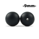 LOFCA 9mm 100 Uds cuentas de dentición de silicona mordedor collar de lactancia para bebé Clip para chupete cuidado bucal libre de BPA grado alimenticio colorido