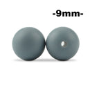 LOFCA 9mm 100 Uds cuentas de dentición de silicona mordedor collar de lactancia para bebé Clip para chupete cuidado bucal libre de BPA grado alimenticio colorido