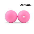 LOFCA 9mm 100 Uds cuentas de dentición de silicona mordedor collar de lactancia para bebé Clip para chupete cuidado bucal libre de BPA grado alimenticio colorido