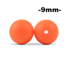 LOFCA 9mm 100 Uds cuentas de dentición de silicona mordedor collar de lactancia para bebé Clip para chupete cuidado bucal libre de BPA grado alimenticio colorido