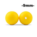 LOFCA 9mm 100 Uds cuentas de dentición de silicona mordedor collar de lactancia para bebé Clip para chupete cuidado bucal libre de BPA grado alimenticio colorido