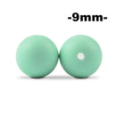 LOFCA 9mm 100 Uds cuentas de dentición de silicona mordedor collar de lactancia para bebé Clip para chupete cuidado bucal libre de BPA grado alimenticio colorido