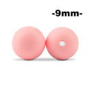 LOFCA 9mm 100 Uds cuentas de dentición de silicona mordedor collar de lactancia para bebé Clip para chupete cuidado bucal libre de BPA grado alimenticio colorido