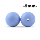 LOFCA 9mm 100 Uds cuentas de dentición de silicona mordedor collar de lactancia para bebé Clip para chupete cuidado bucal libre de BPA grado alimenticio colorido