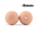 LOFCA 9mm 100 Uds cuentas de dentición de silicona mordedor collar de lactancia para bebé Clip para chupete cuidado bucal libre de BPA grado alimenticio colorido