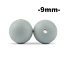 LOFCA 9mm 100 Uds cuentas de dentición de silicona mordedor collar de lactancia para bebé Clip para chupete cuidado bucal libre de BPA grado alimenticio colorido