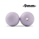 LOFCA 9mm 100 Uds cuentas de dentición de silicona mordedor collar de lactancia para bebé Clip para chupete cuidado bucal libre de BPA grado alimenticio colorido