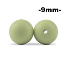 LOFCA 9mm 100 Uds cuentas de dentición de silicona mordedor collar de lactancia para bebé Clip para chupete cuidado bucal libre de BPA grado alimenticio colorido