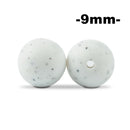 LOFCA 9mm 100 Uds cuentas de dentición de silicona mordedor collar de lactancia para bebé Clip para chupete cuidado bucal libre de BPA grado alimenticio colorido