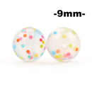 LOFCA 9mm 100 Uds cuentas de dentición de silicona mordedor collar de lactancia para bebé Clip para chupete cuidado bucal libre de BPA grado alimenticio colorido