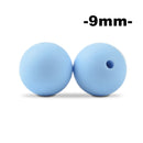 LOFCA 9mm 100 Uds cuentas de dentición de silicona mordedor collar de lactancia para bebé Clip para chupete cuidado bucal libre de BPA grado alimenticio colorido