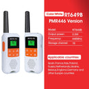 Retevis RT649B RT49B Walkie Talkie 2 Stück PMR446 Walkie-Talkies Tragbares Funkgerät für die Jagd Micro-USB-Lade VOX-Radio