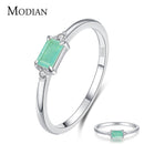 Modian Charm Luxus Real 925 Sterling Silber Grüner Turmalin Mode Fingerringe Für Frauen Edlen Schmuck Zubehör New Bijoux