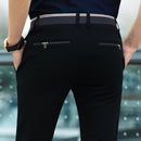 Herren Premium No Iron Straight-Fit Flat-Front Elastic Dress Fashion Pants Lange formelle Business-Hose