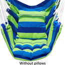 Hängematte, tragbarer Strandstuhl, hängender Seilstuhl, Schaukelstuhl, Sitz für Erwachsene, Kinder, Garten-Hängematte mit Unterstützung für drinnen und draußen