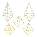 5 Packungen Luftpflanzenhalter Mini-Metall-Tischplatte Himmeli Decor Modern Geometric Planter Tillandsia Air Farn Display Stand